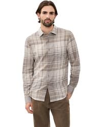 Vince - Chilton Plaid French Placket Long Sleeve Shirt - Lyst