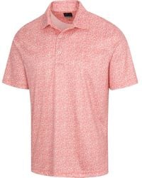Greg Norman - Collection Ml75 Microlux Origami Print Polo Orange - Lyst