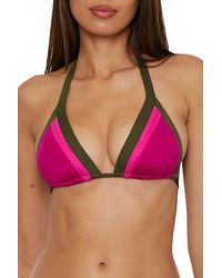 Trina Turk - Standard Monaco Colorblock Triangle Bikini Top - Lyst