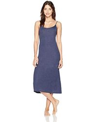 Natori Shangri-la Solid Knit Gown - Blue