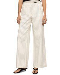 Sanctuary - S Arden Wide Leg Bleached White Pinstripe 29 33 - Lyst