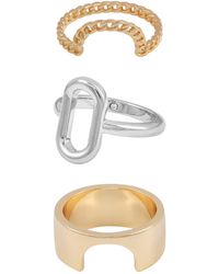 Vince Camuto Two-tone Stack Ring Set - Metallic