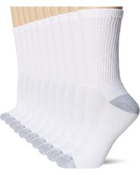 Hanes - Cushioned Crew Athletic Socks Extended Size (683/10p) - Lyst