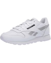 reebok classic white silver