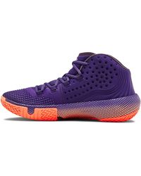 purple and green under armour shoes