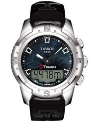 Tissot - T047.220.46.126.00 Black Mother-of-pearl Diamonds Index Dial Watch - Lyst