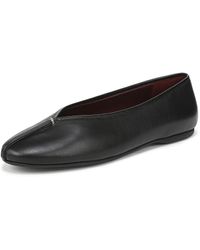 Vince - S Ori Ballet Flat Black Leather 7 M - Lyst