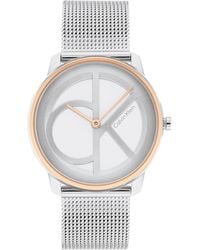 Calvin Klein - Iconic Stainless Steel 32 Mm Case Watch With Ss Bracelet - Lyst