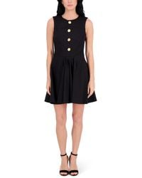Kensie - Sleeveless High Neck A-line Mini Dress - Lyst