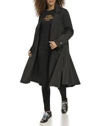 Karl Lagerfeld - Pleated Trench Coat - Lyst