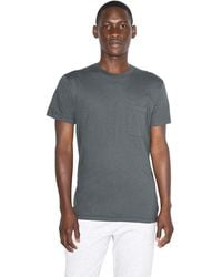 American Apparel - Fine Jersey Crewneck Pocket Short Sleeve T-shirt - Lyst