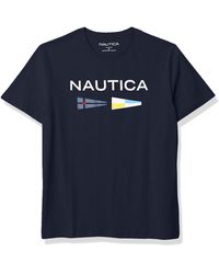 Nautica - Mens Sustainably Crafted Logo Signal Flag Graphic T-shirt T Shirt - Lyst