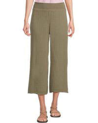 Michael Stars - Medina Smocked Waist Cropped Pants - Lyst