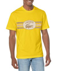 Lacoste - Short Sleeve Crew Neck Monograph Graphic T-shirt - Lyst