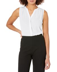NYDJ - Womens Sleeveless Pintuck Discontinued Blouse - Lyst