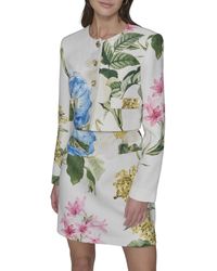 Karl Lagerfeld - Paris Tailored Button Front Cropped Jacket - Lyst