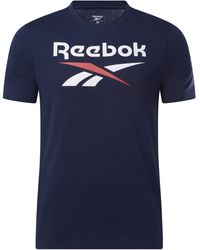 Reebok - Identity Big Stacked Logo Tee - Lyst