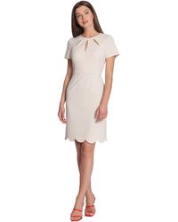 Maggy London - Keyhole Neck Scuba Crepe Sheath Dress - Lyst