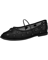 COACH - Emilia Mary Jane With Tea Rose Flat - Lyst