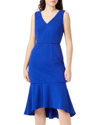 Adrianna Papell - Knit Crepe High-low Flounce Sheath Dress - Lyst