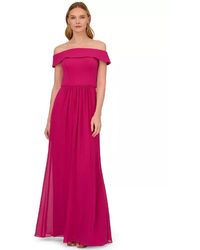 Adrianna Papell - Crepe Chiffon Gown - Lyst
