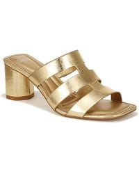 Franco Sarto - Sarto S Flexa Carly Heeled Slide Sandal Gold Metallic 10 M - Lyst