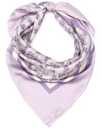 COACH - S Horse And Carriage Printed Silk Square Scarf - Lyst