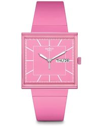 Swatch - Casual Watch Pink Bioceramic Quartz What If?...rose - Lyst