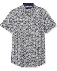 Ben Sherman Mens Ss Slub Bird PRNT Shirt