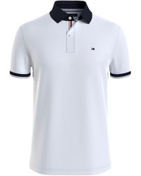 Tommy Hilfiger - Big And Tall Polo Shirt Custom Fit, Bright White, Bg-3x-large - Lyst