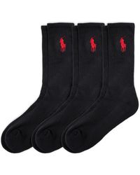 Polo Ralph Lauren - Classic Embroidery Big Pp Crew Sock 3 Pair Pack - Lyst