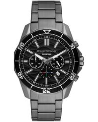 Emporio Armani - A|x Armani Exchange Chronograph Gunmetal Gray Stainless Steel Bracelet Watch - Lyst