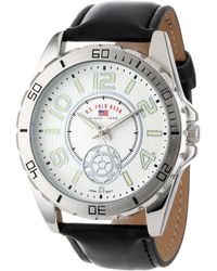 U.S. POLO ASSN. Classic Us5159 Black Synthetic Leather Strap Watch - Multicolor