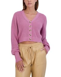 BCBGeneration - Relaxed Cardigan Long Balloon Sleeve Button Front Sweater - Lyst