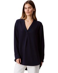 Calvin Klein - Relaxed V Neck Blouse - Lyst
