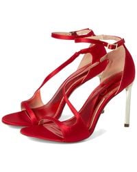 Jessica Simpson - Qamille Asymmetrical High Heel Sandals Sandals, Synthetic - Lyst