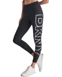 DKNY - Tight Exploded Logo High Waist Balance Compression Legging - Lyst
