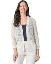 Kasper - Stitched Self Edge A Line Cardigan 3q Sl - Lyst