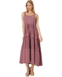 Lucky Brand - Lace Tiered Knit Maxi Dress - Lyst