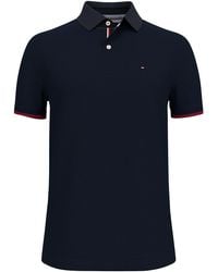 Tommy Hilfiger - S Short Sleeve Cotton Pique Flag Graphic In Custom Fit Polo Shirt - Lyst