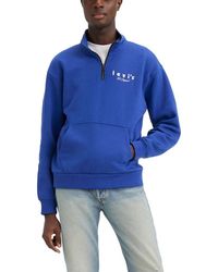 Levi's - Relaxed Graphic 1/4 Zip Pocket Hoodie, - Lyst