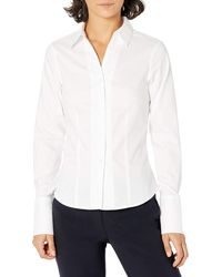 Calvin Klein - Long Sleeve Collared Button Up Blouse Hemd - Lyst