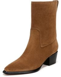 Vince - S Arlington Pointed Toe Ankle Boot Ankle Boot Elmwood Tan Suede 6.5 M - Lyst