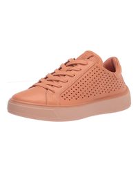 Ecco - Street Tray Perforated Tie Sneaker - Lyst