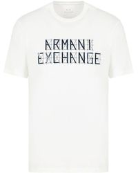 Emporio Armani - A | X Armani Exchange Regular Fit Cotton Jersey Armani Exchange Logo Lines Tee - Lyst