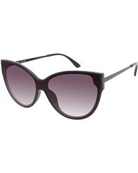 Jessica Simpson J6116 Celebrity Cat Eye Shield Sunglasses With 100% Uv Protection. Glam Gifts For Her - Black