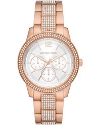 Michael Kors - Tibby Multifunction Rose Gold-tone Stainless Steel Watch - Lyst