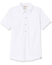 Dickies Short Sleeve Woven Popover Shirt With 3 Buttons - White