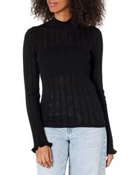PAIGE - Lysette Turtleneck Cotton Silk Blend Sweater - Lyst