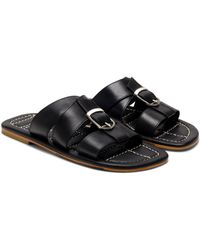Free People - Sloan Buckle Sandal Sandals, Leather/Rubber - Lyst